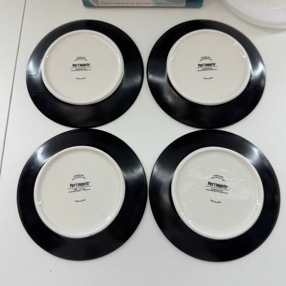Pier 1 Imports Appetizer Plates Set of 4 NEW In Box - Picture 6 of 7